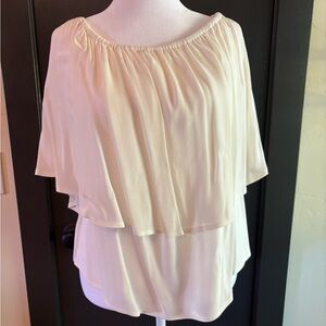 HOLDING HORSES Cream Off-Shoulder Blouse Like New